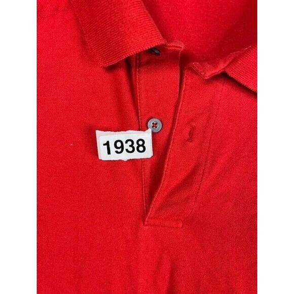 Fish Hippie Red Performance Short Sleeve Polo Golf Shirt Tagless Large L Stretch - Picture 5 of 5